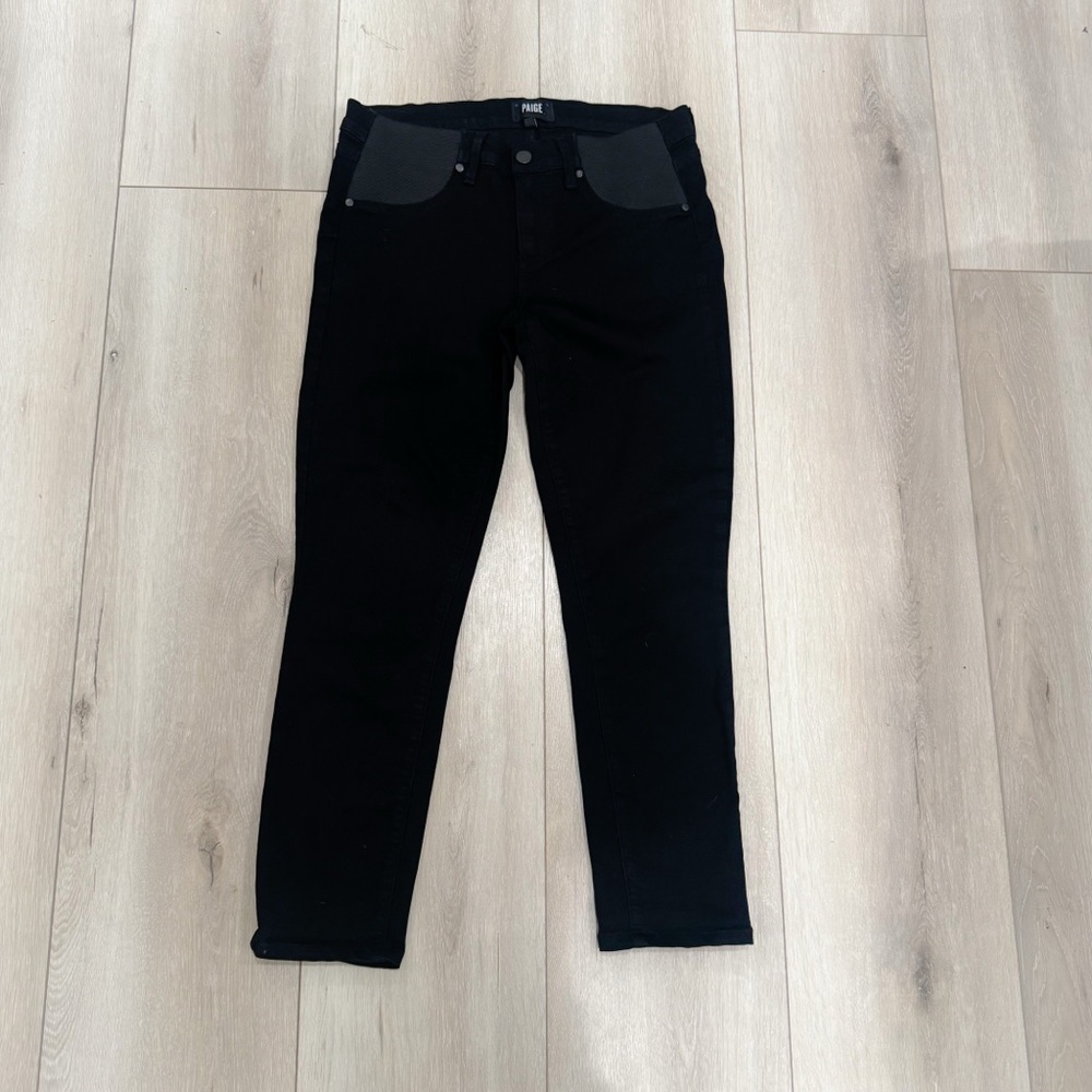 PAIGE Black Skinny Jeans maternity skyline - Picture 3 of 8
